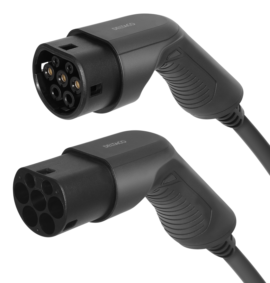 Deltaco e-Charge T2–T2 1P 32 A, 5 m, 7,6 kW